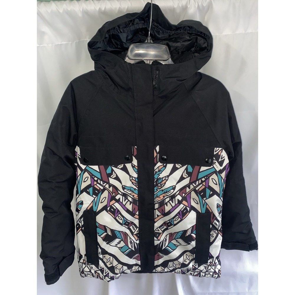 686 Dream Insulated Snow Jacket Girls Youth Large Feathers Native Print